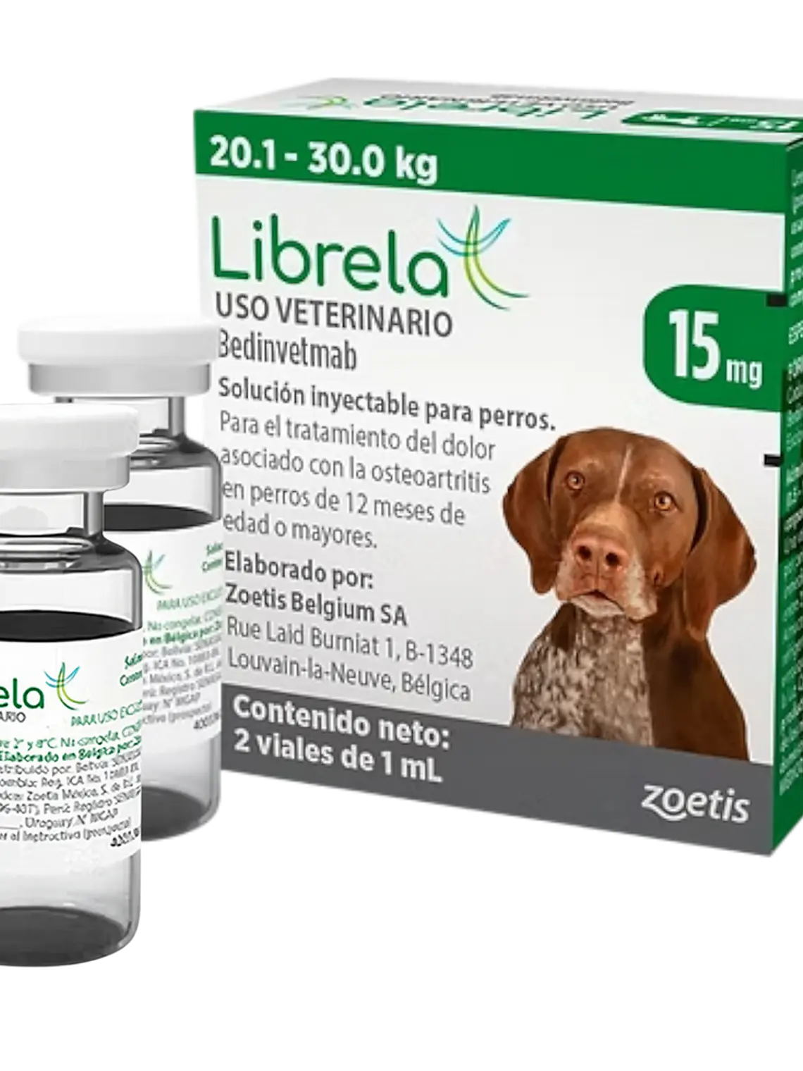 Librela 15 mg solución inyectable para perros 20.1- 30kg 1