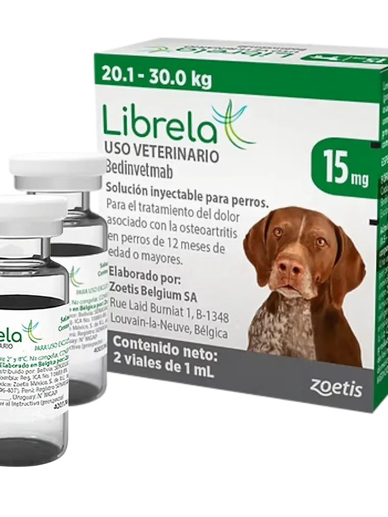Librela 15 mg solución inyectable para perros 20.1- 30kg 1