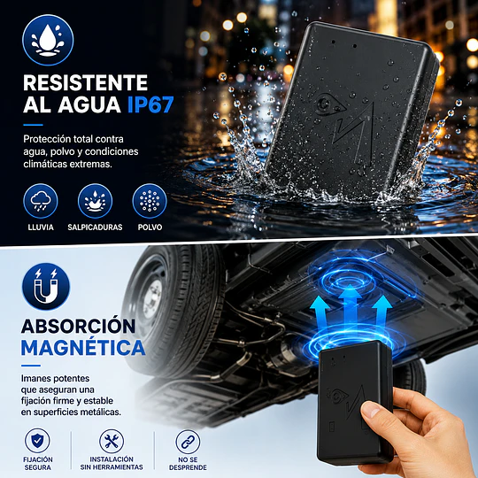 Mini Gps Tracker Auto Tiempo Real 6000mah 2g & 4g Con Imán,Batería De Larga Duración