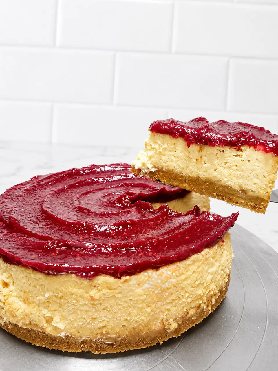Cheesecake de Frambuesa Sin Azúcar  1