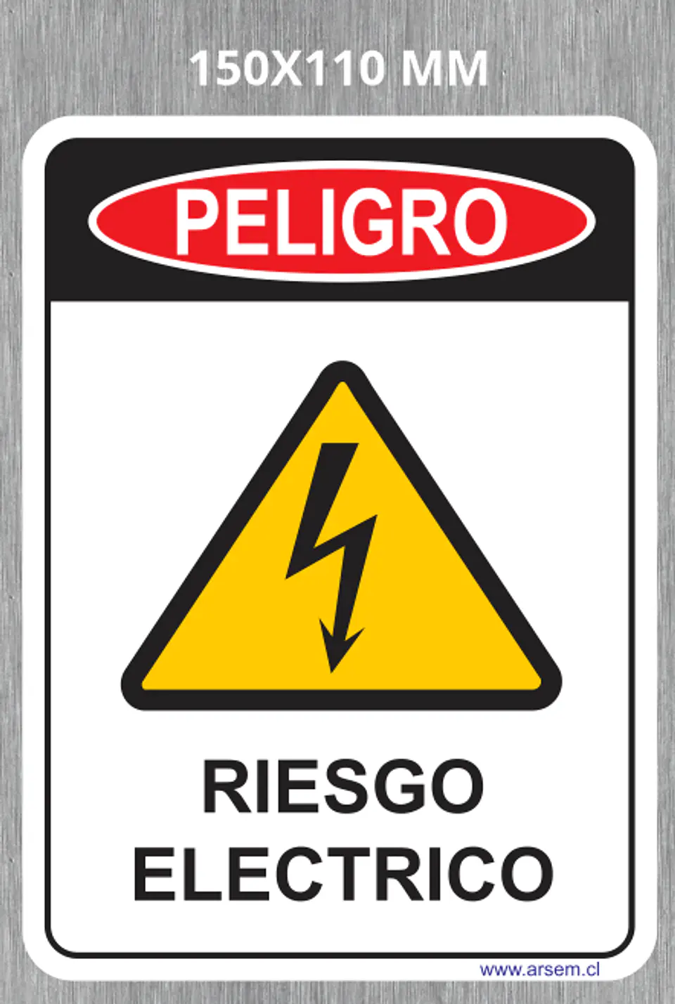 PELIGRO RIESGO ELECTRICO BORDES REDONDEADOS 3