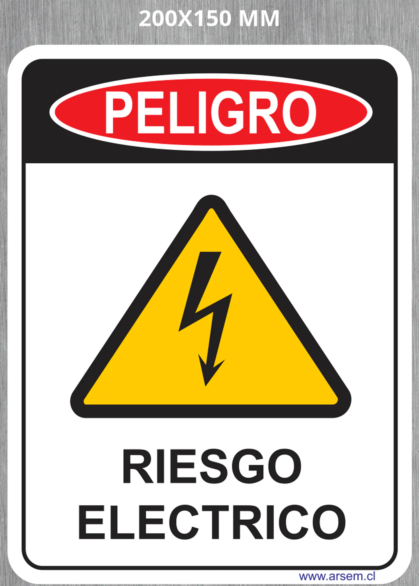 PELIGRO RIESGO ELECTRICO BORDES REDONDEADOS 4