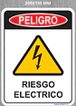 PELIGRO RIESGO ELECTRICO BORDES REDONDEADOS - Miniatura 4
