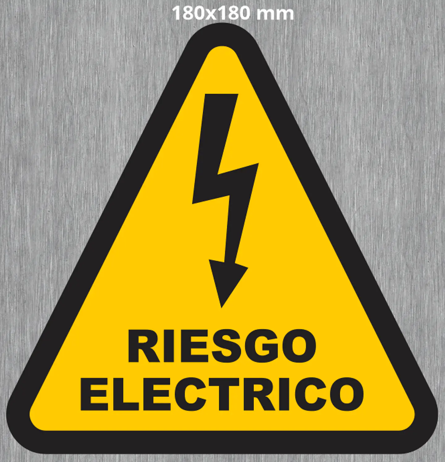 TRIANGULO RAYO PELIGRO AMARILLO 6