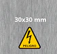TRIANGULO RAYO PELIGRO AMARILLO - Miniatura 1
