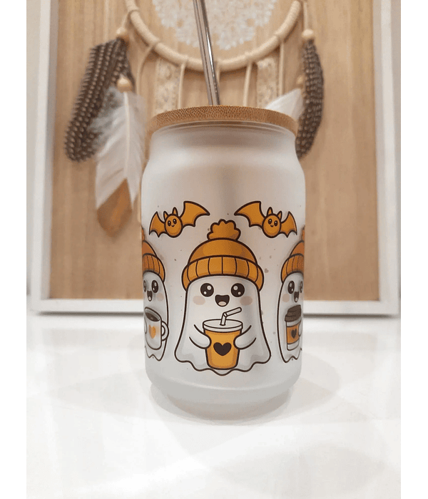 Copo de Vidro Fosco Fantasminha – Halloween 