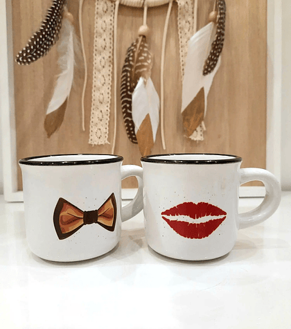 Chávenas de Café Expresso “The Boss & The Real Boss” – Conjunto para Casais - Divertido e Original