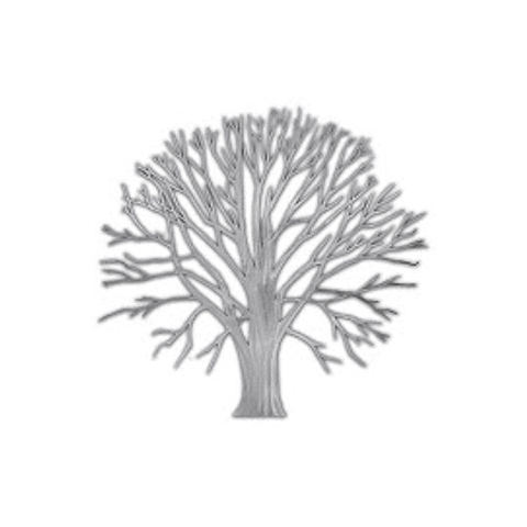 Escultura de Parede em Aço Inox Tree Ligth 