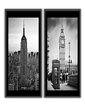 Conjunto de Quadros Decorativos The Cities