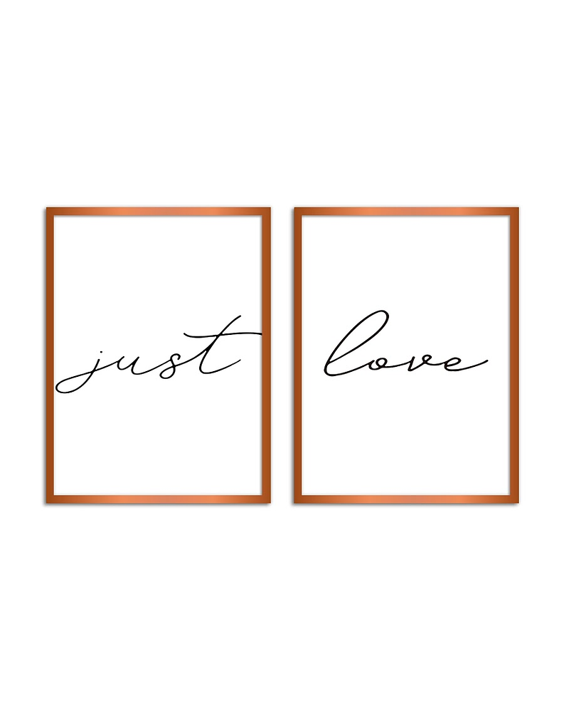 Conjunto de Quadros Decorativos Just Love