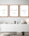 Trio de Quadros Decorativos Wishes