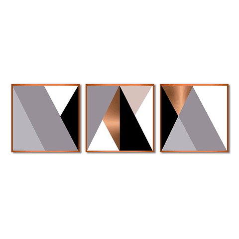 Conjunto de Quadros Separados Pirâmides - Alteração de valores por medidas