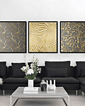 Trio de Quadros Decorativos El Dourado