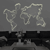 Mapa Mundi em Aço Inox Light 