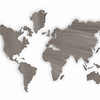 Mapa Mundi em Aço Inox Light - Alteração de valores por medidas