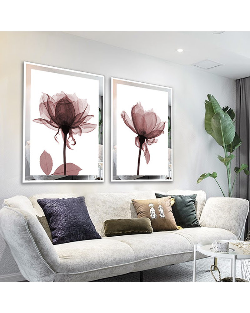 Conjunto de Quadros Decorativos Pink