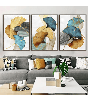 Trio de Quadros Decorativos Primrose 