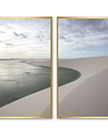 Conjunto de Quadros Decorativos Lençóis Maranhenses 