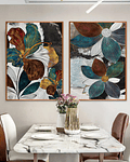 Conjunto de Quadros Decorativos Floral Serenity