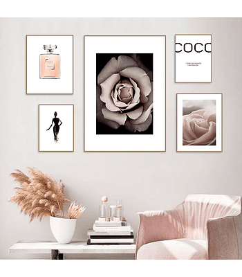 Composição de Quadros Decorativos Aroma 