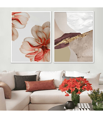 Conjunto de Quadros Decorativos Azaleia