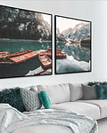 Conjunto de Quadros Decorativos em Tela Lago Prags