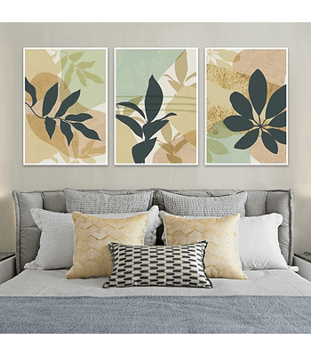 Trio de Quadros Decorativos Leonie 