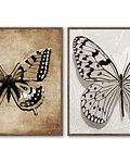 Conjunto de Quadros Decorativos Papillons