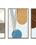 Trio de Quadros Decorativos Thyri 