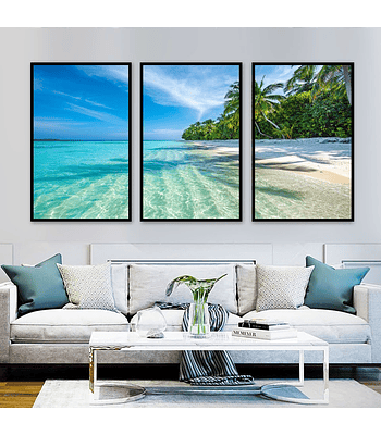 Trio de Quadros Decorativos Placidity