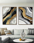 Conjunto de Quadros Decorativos Abstratos Maíra