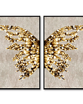 Conjunto de Quadros Decorativos Butterfly