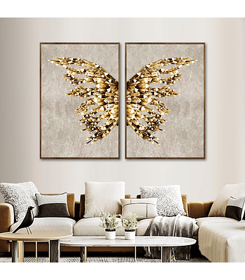 Conjunto de Quadros Decorativos Butterfly
