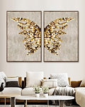 Conjunto de Quadros Decorativos Butterfly