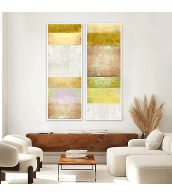 Conjunto de Quadros Decorativos Abstratos Emília 