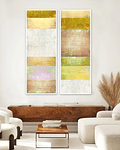 Conjunto de Quadros Decorativos Abstratos Emília 