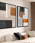 Conjunto de Quadros Decorativos Abstratos Lorraine