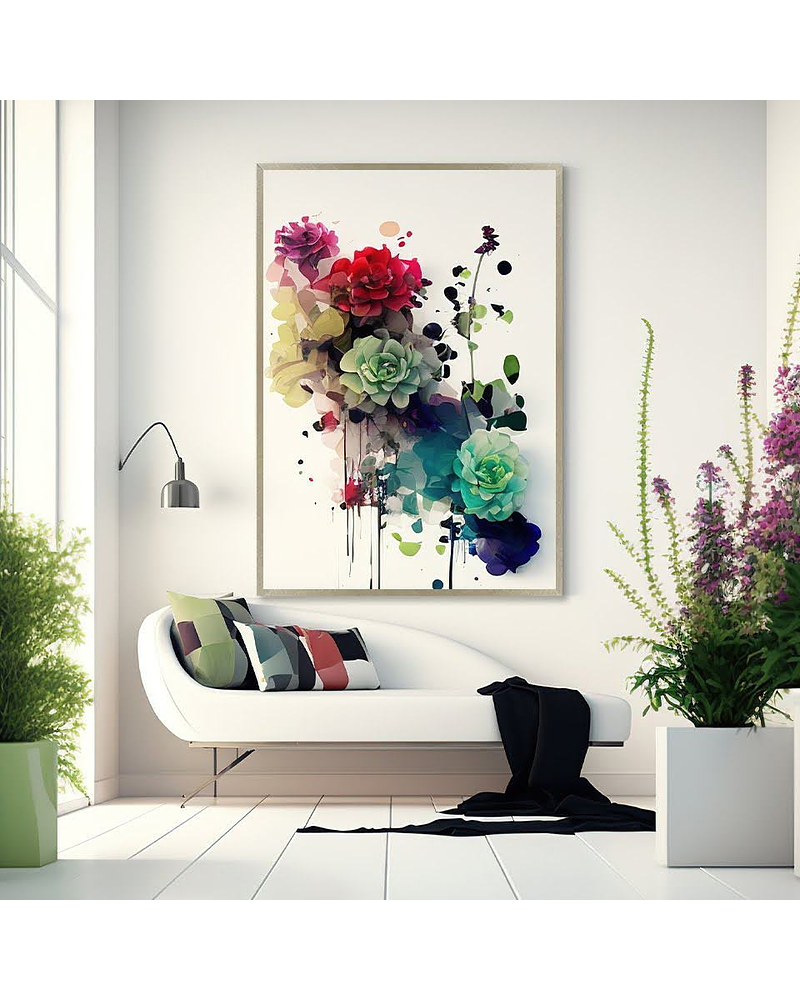 Quadro Decorativo Floral Fantine 