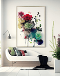 Quadro Decorativo Floral Fantine 