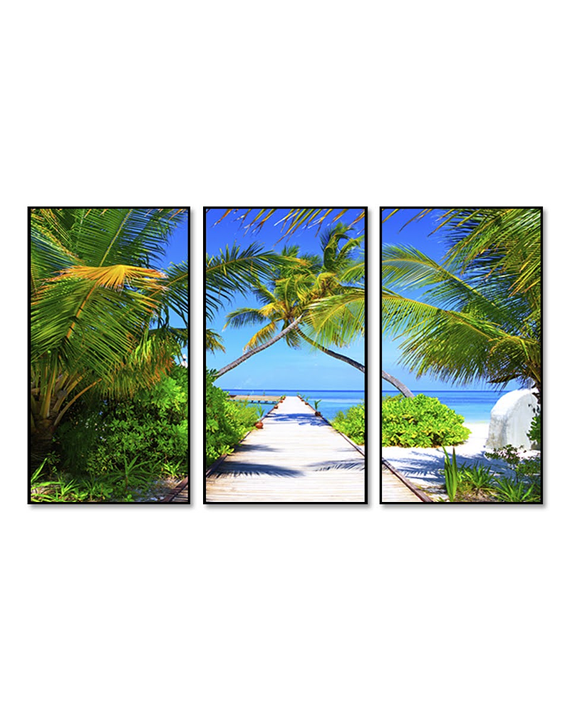 Trio de Quadros Decorativos Islet 