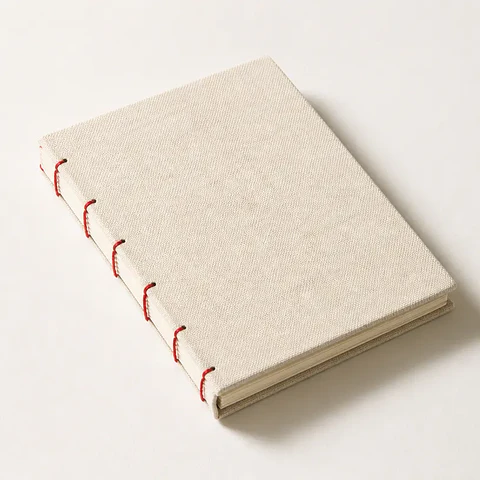 Cuaderno Lino Marfil — cosido visto, 160 páginas