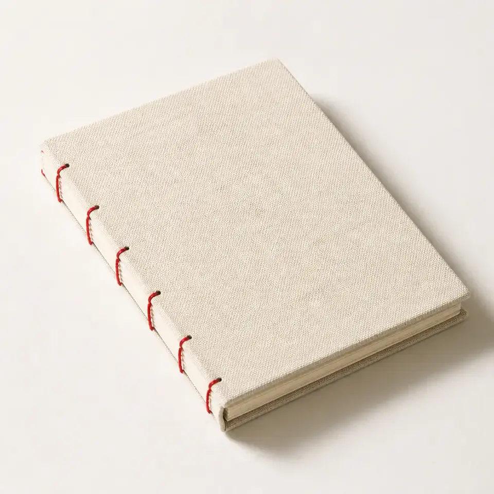 Cuaderno Lino Marfil — cosido visto, 160 páginas 1