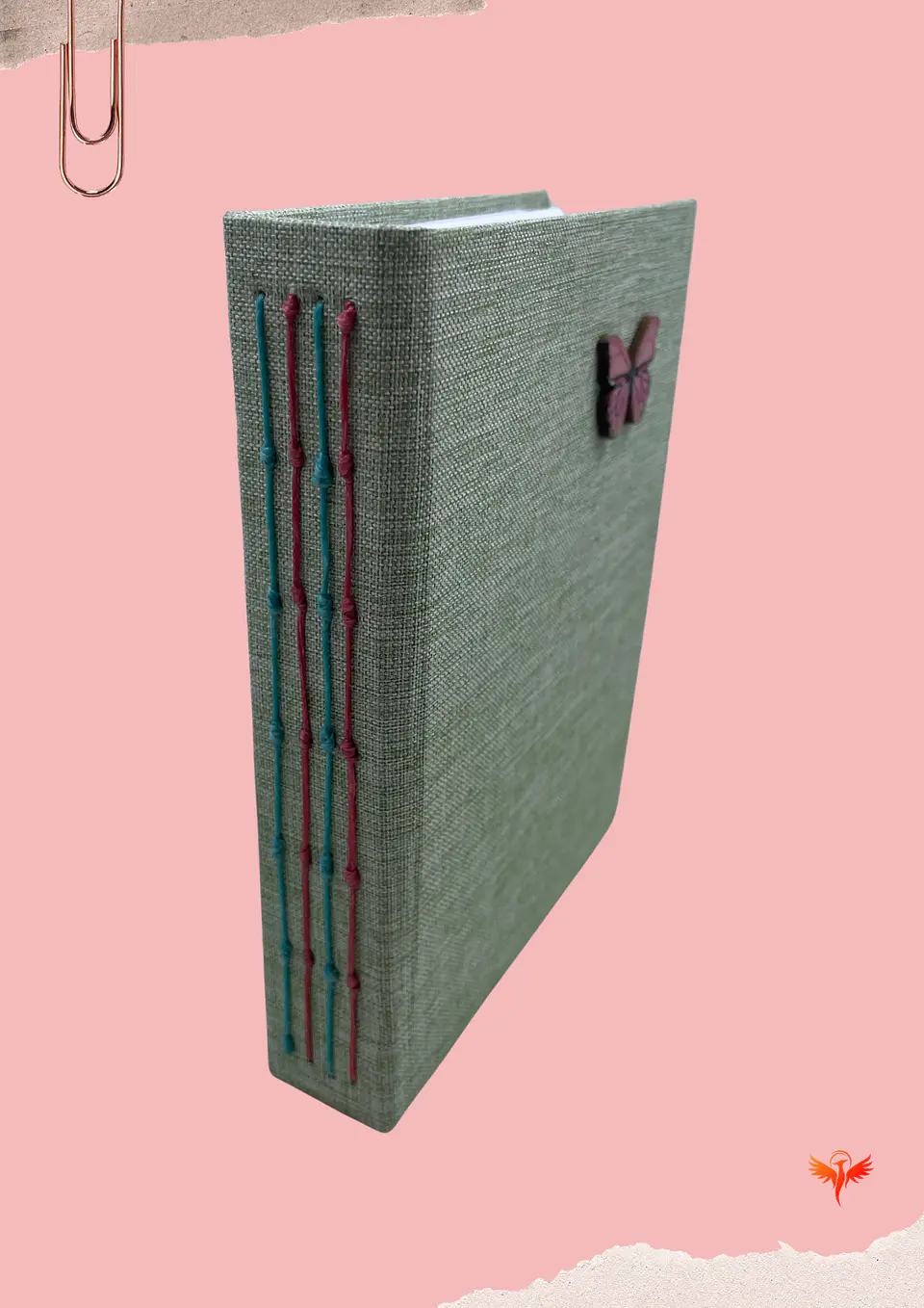 Mariposa sobre verde. Cuaderno A6, 120 hojas 1
