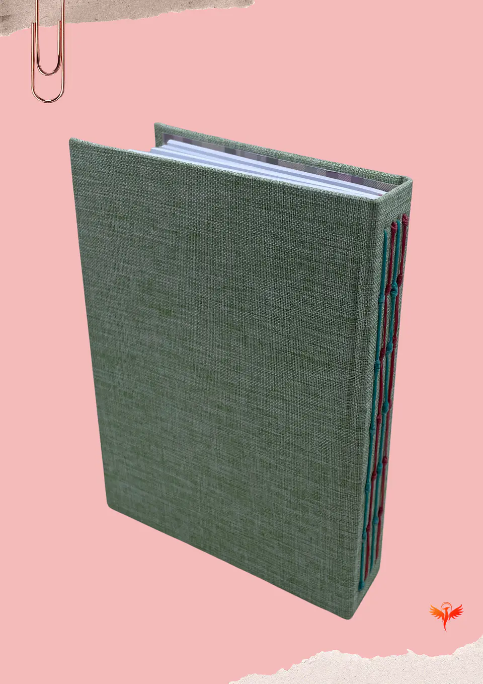 Mariposa sobre verde. Cuaderno A6, 120 hojas 4
