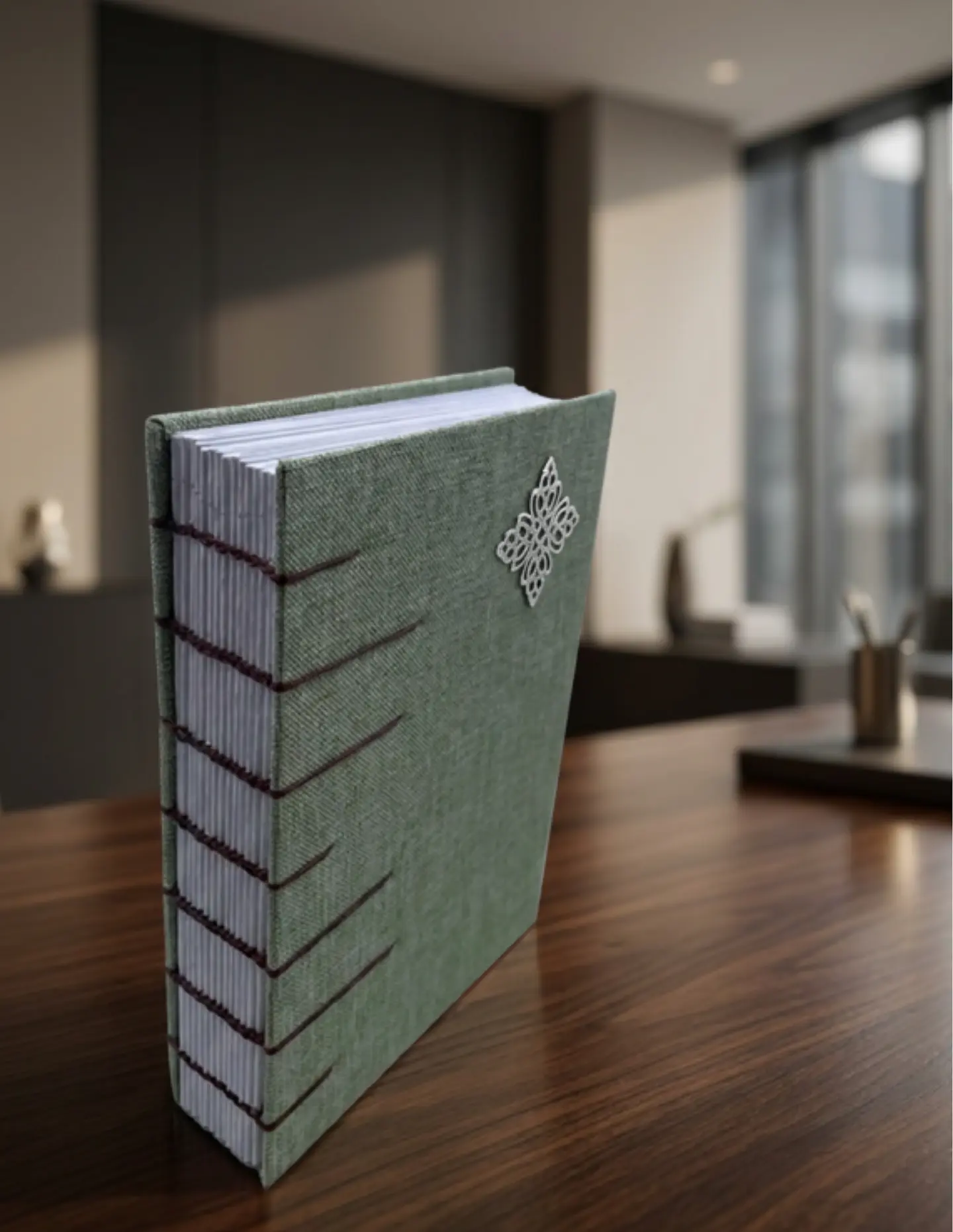 Estrella solitaria en verde. Cuaderno A6, 112 hojas 3