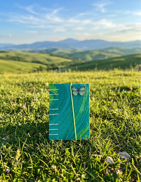 Mariposa de bolsillo. Cuaderno A7, 140 hojas.