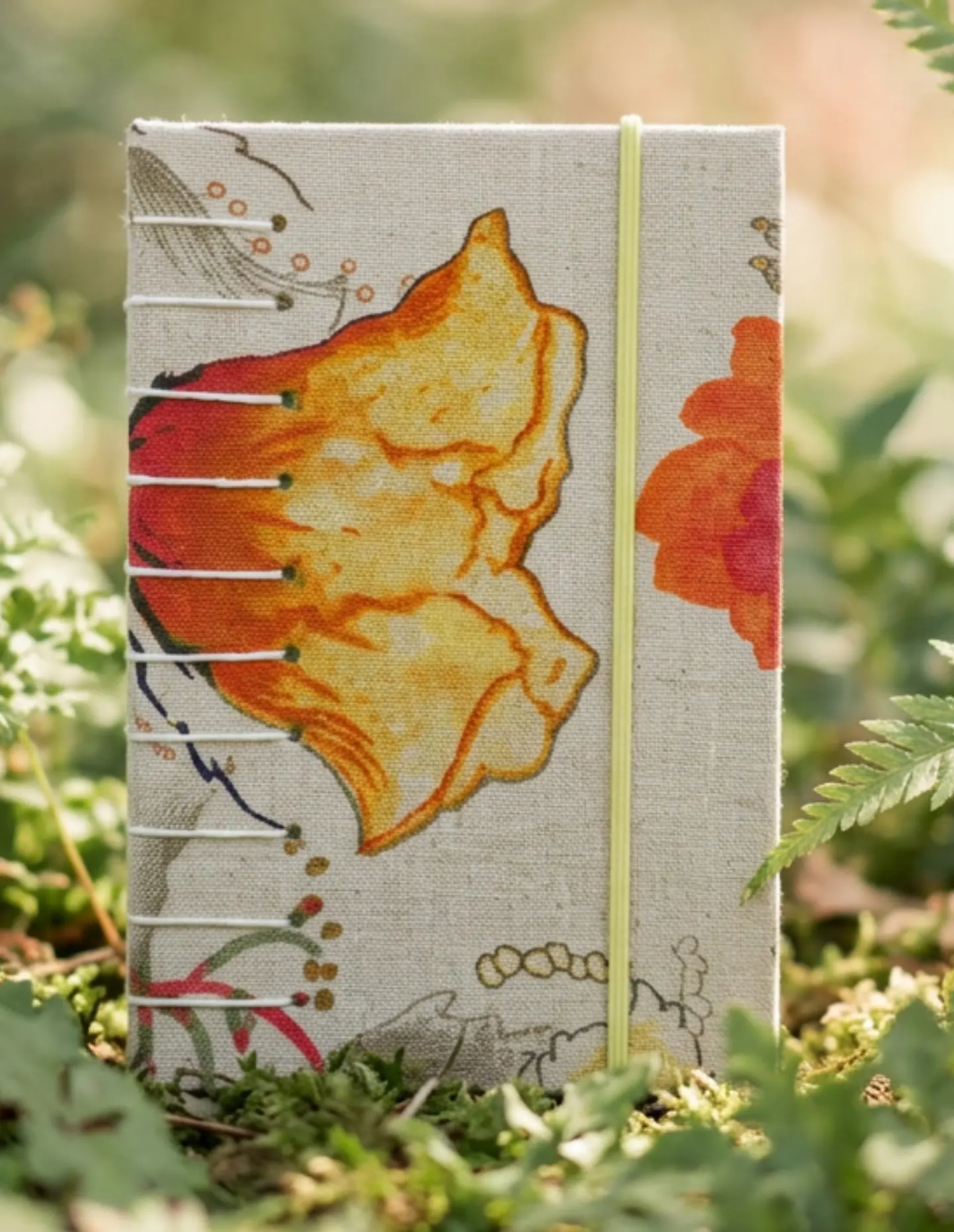 Flor anaranjada de bolsillo. Cuaderno A7, 100 hojas. 1