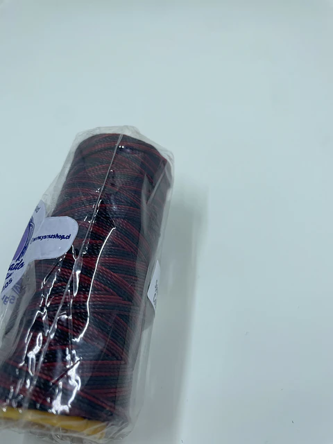 Hilo encerado 50 gr./1 mm. Mix Rojo-Negro