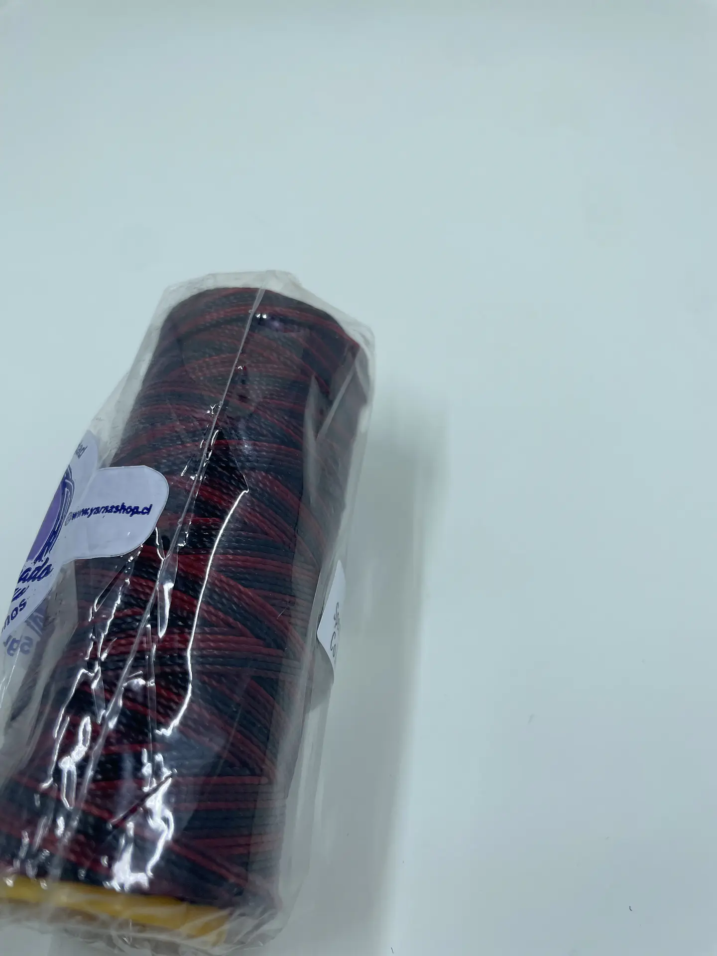 Hilo encerado 50 gr./1 mm. Mix Rojo-Negro 1