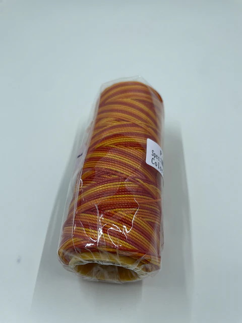 Hilo encerado 50 gr./1 mm. Mix Naranjo-rojo